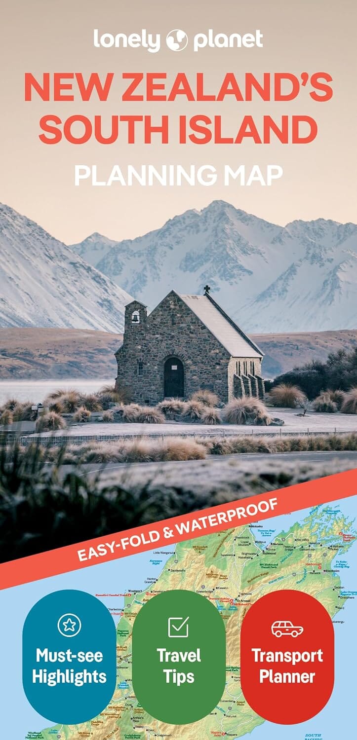Carte de planification (en anglais) - New Zealand : South island | Lonely Planet carte de voyage Lonely Planet EN 
