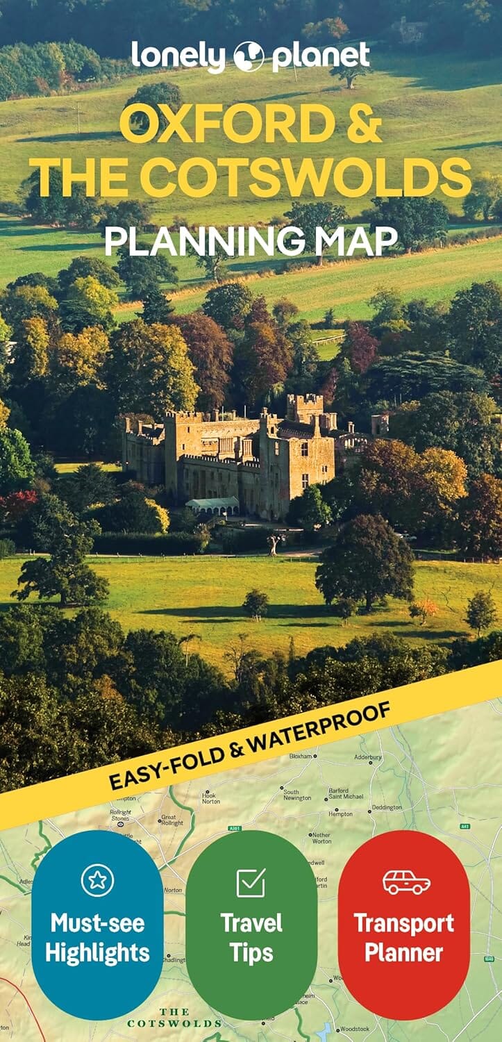 Carte de planification (en anglais) - Oxford & The Cotswolds | Lonely Planet carte routière Lonely Planet EN