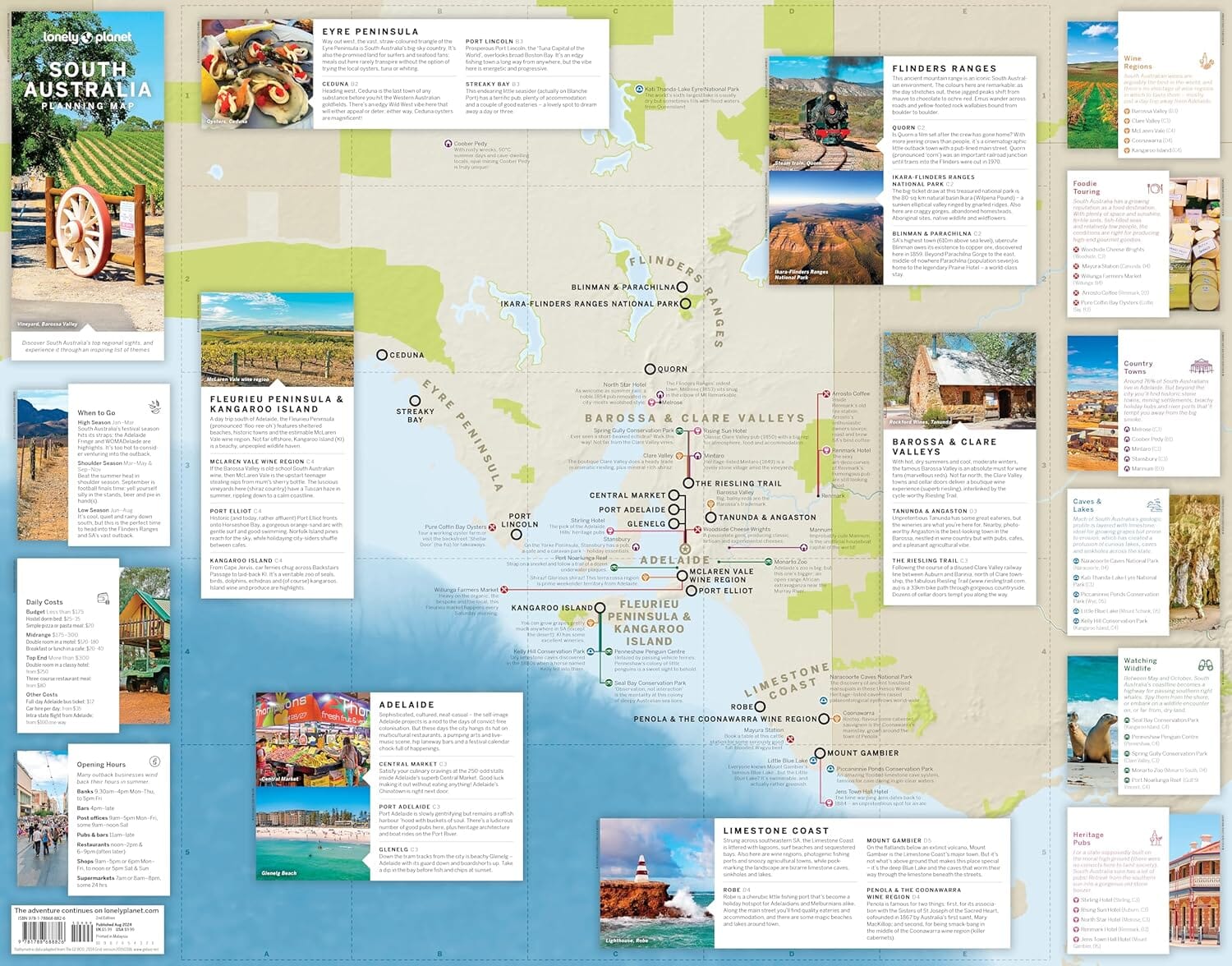 Carte de planification (en anglais) - South Australia | Lonely Planet carte routière Lonely Planet EN
