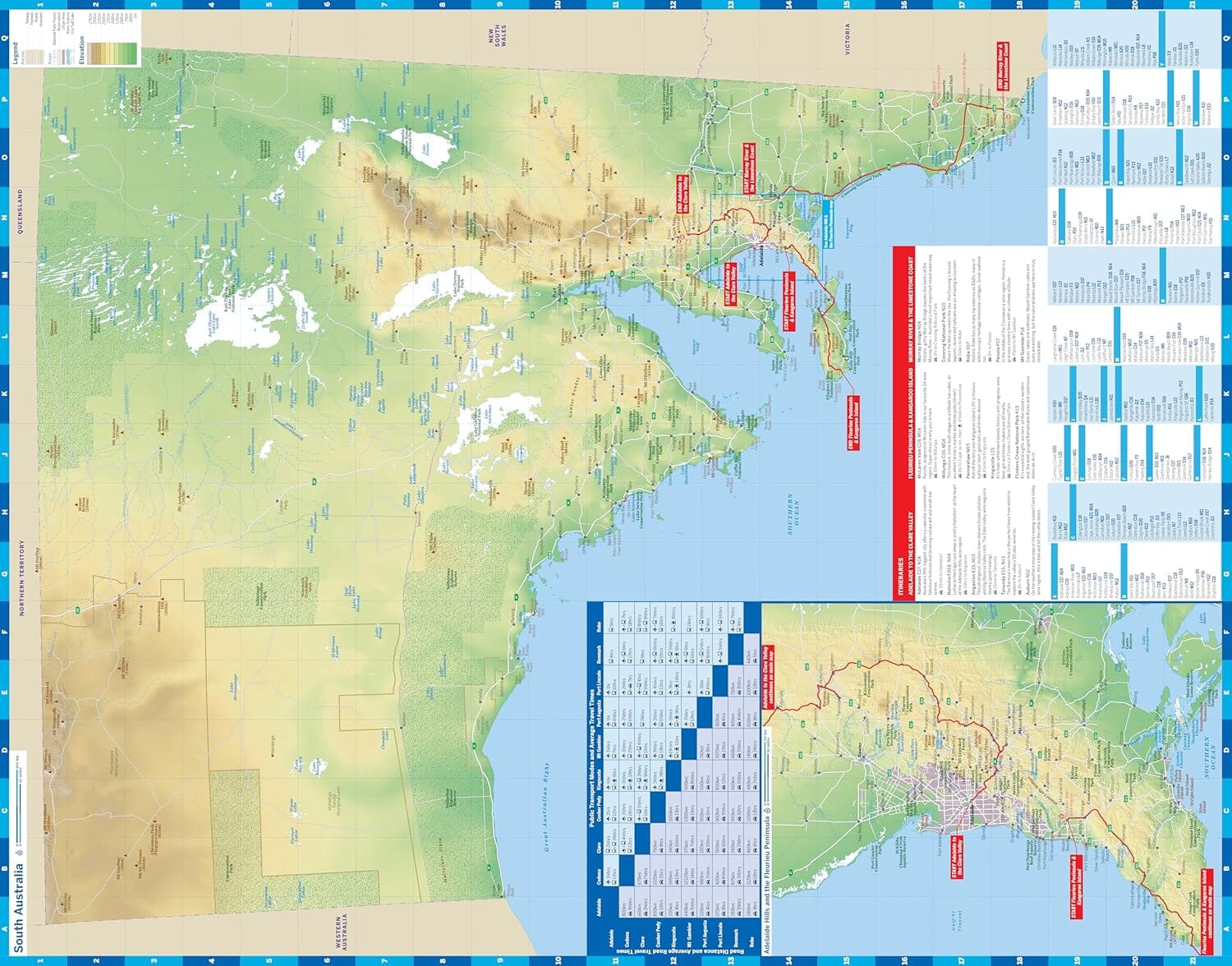Carte de planification (en anglais) - South Australia | Lonely Planet carte routière Lonely Planet EN