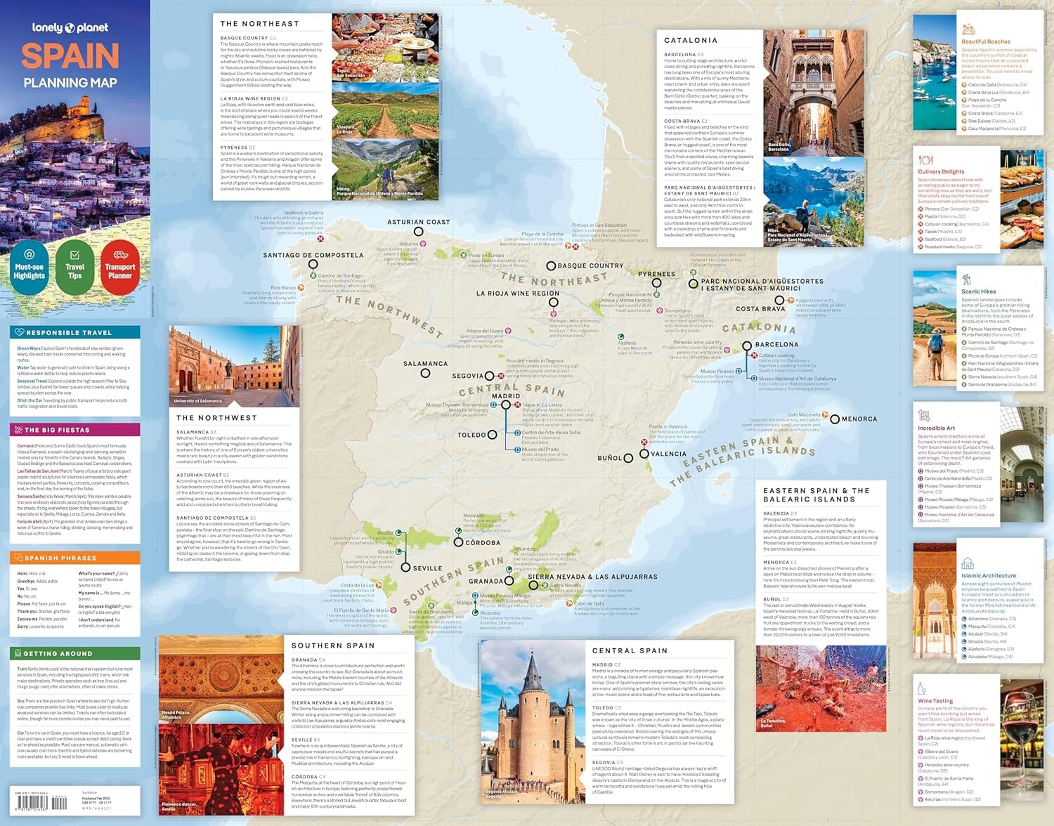 Carte de planification (en anglais) - Spain | Lonely Planet carte routière Lonely Planet EN