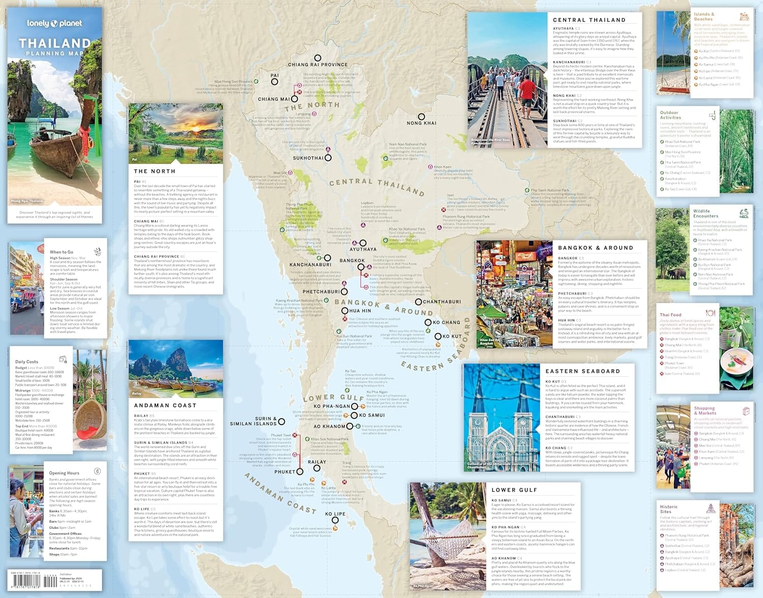 Carte de planification (en anglais) - Thailand | Lonely Planet carte routière Lonely Planet EN