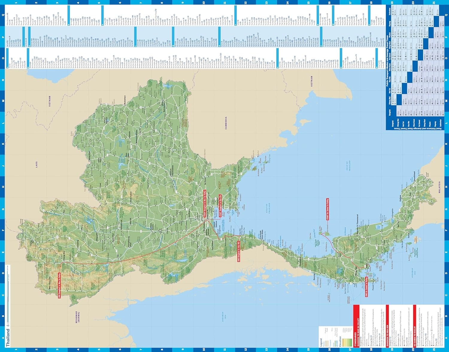 Carte de planification (en anglais) - Thailand | Lonely Planet carte routière Lonely Planet EN