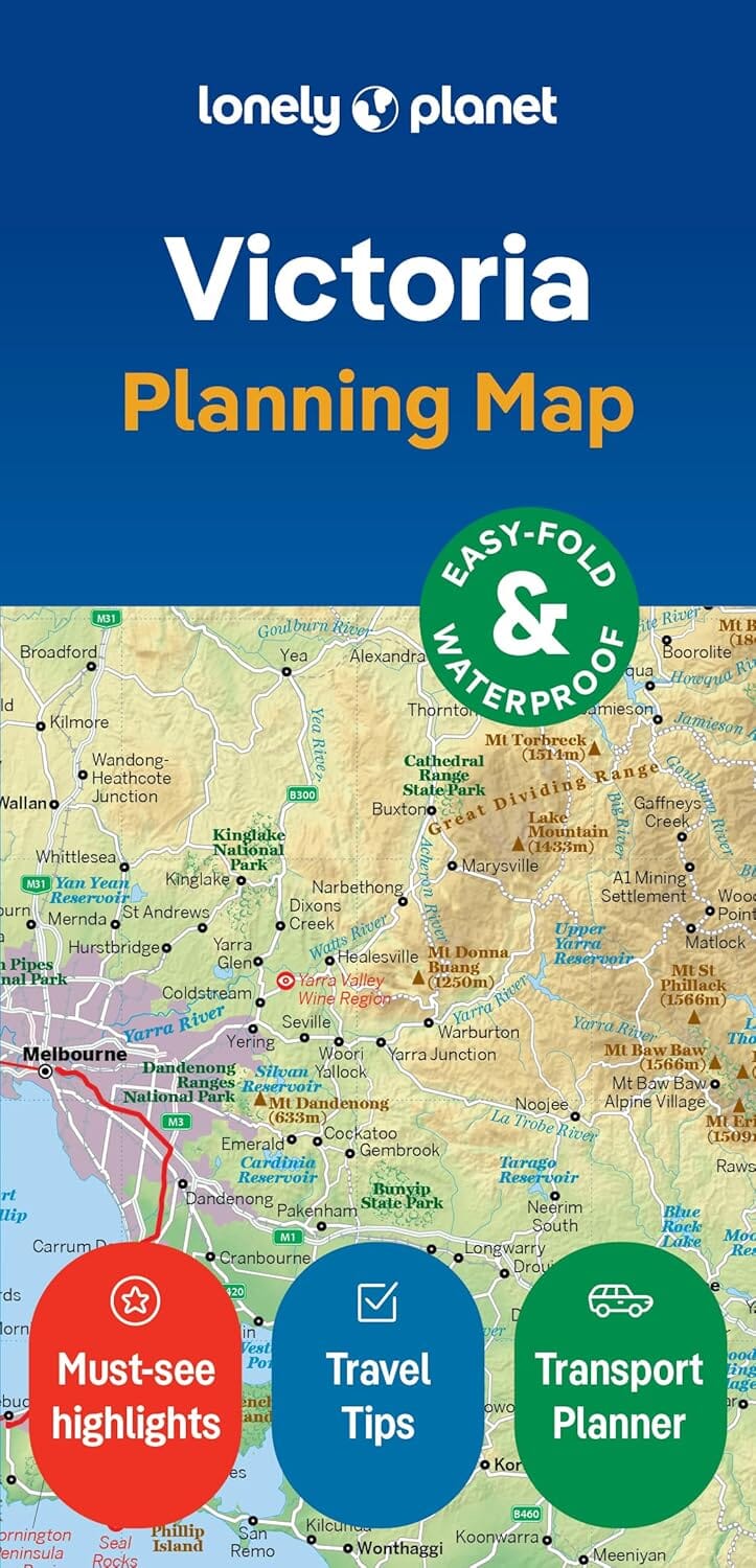 Carte de planification (en anglais) - Victoria (Australie) | Lonely Planet carte routière Lonely Planet EN
