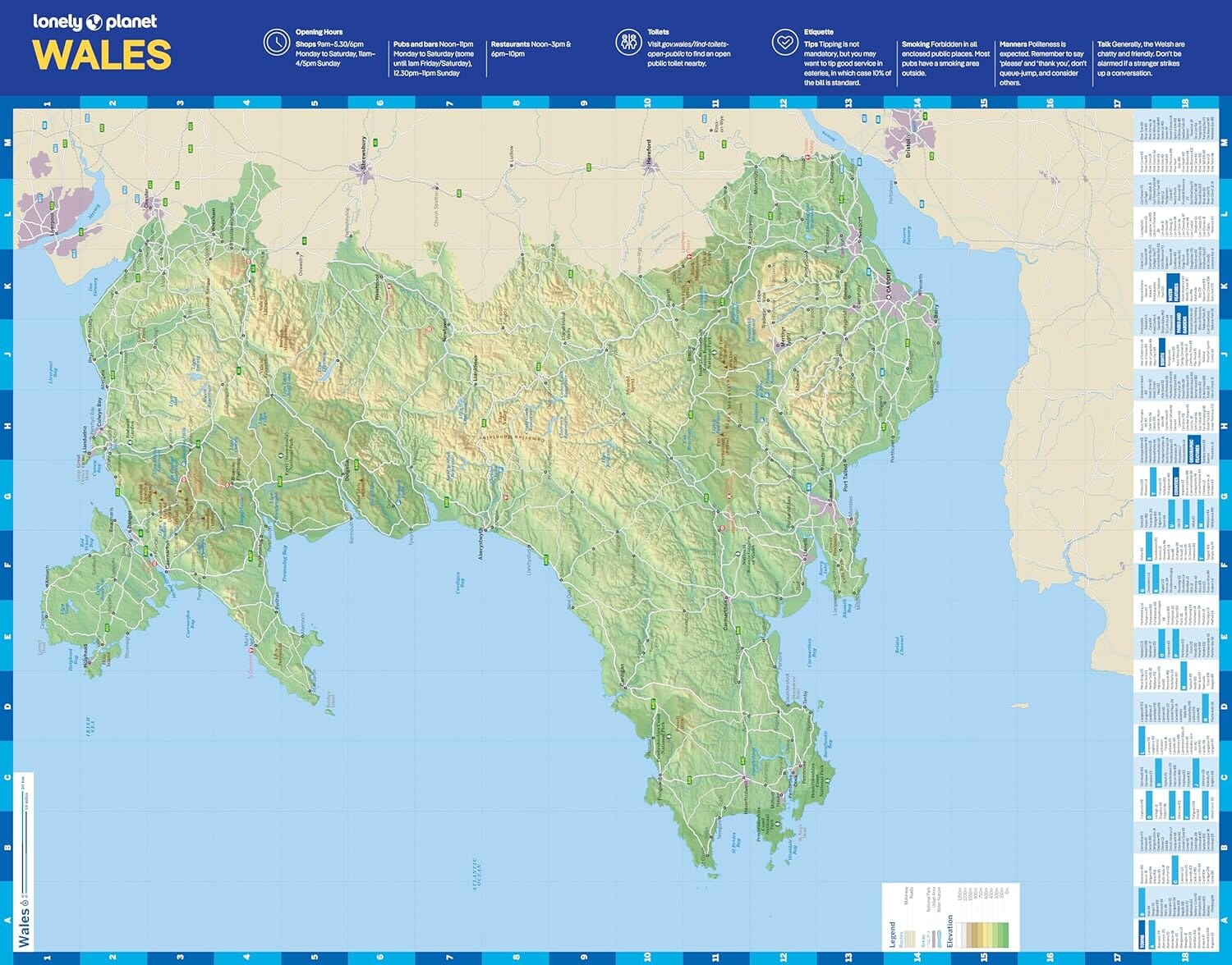 Carte de planification (en anglais) - Wales | Lonely Planet carte routière Lonely Planet EN
