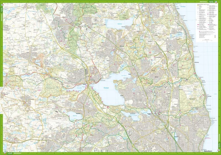 Carte de plein air - Det nordlige København & Nationalpark Kongernes Nordsjælland (Danemark) | Calazo carte pliée Calazo 