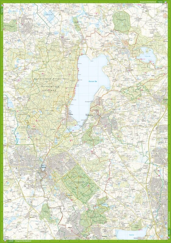 Carte de plein air - Det nordlige København & Nationalpark Kongernes Nordsjælland (Danemark) | Calazo carte de randonnée Calazo