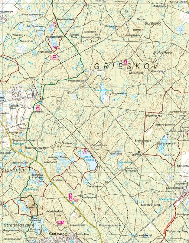 Carte de plein air - Det nordlige København & Nationalpark Kongernes Nordsjælland (Danemark) | Calazo carte de randonnée Calazo