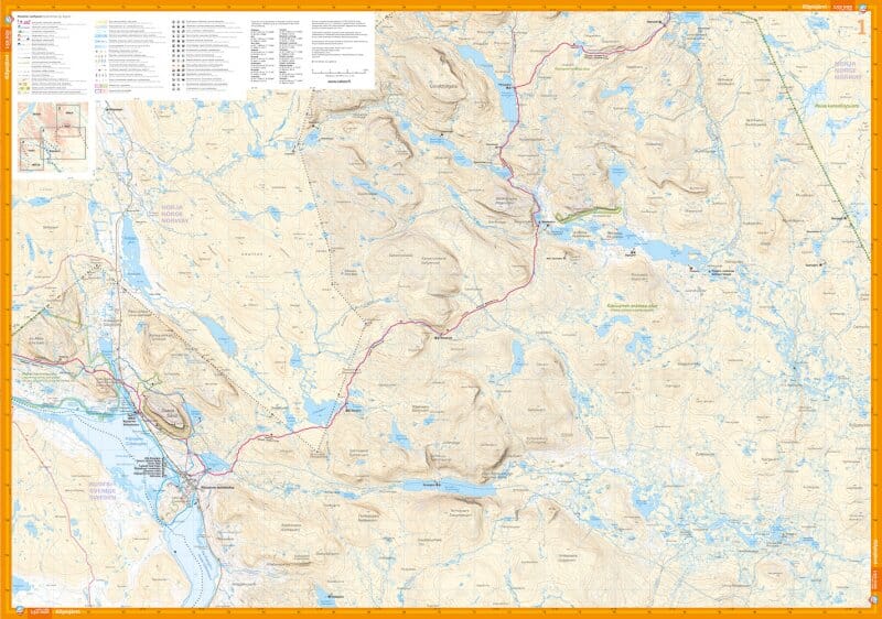 Carte de plein air - Halti Kilpisjärvi Pältsa (Finlande) | Calazo carte de randonnée Calazo