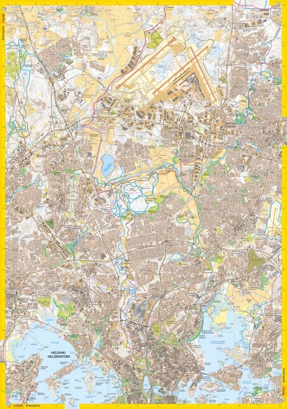 Carte de plein air - Helsingin ympäristö: Keskuspuisto & Sipoonkorpi (Finlande) | Calazo carte de randonnée Calazo