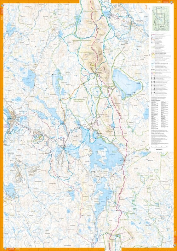 Carte de plein air - Hetta Pallas Ylläs (Finlande) | Calazo carte de randonnée Calazo
