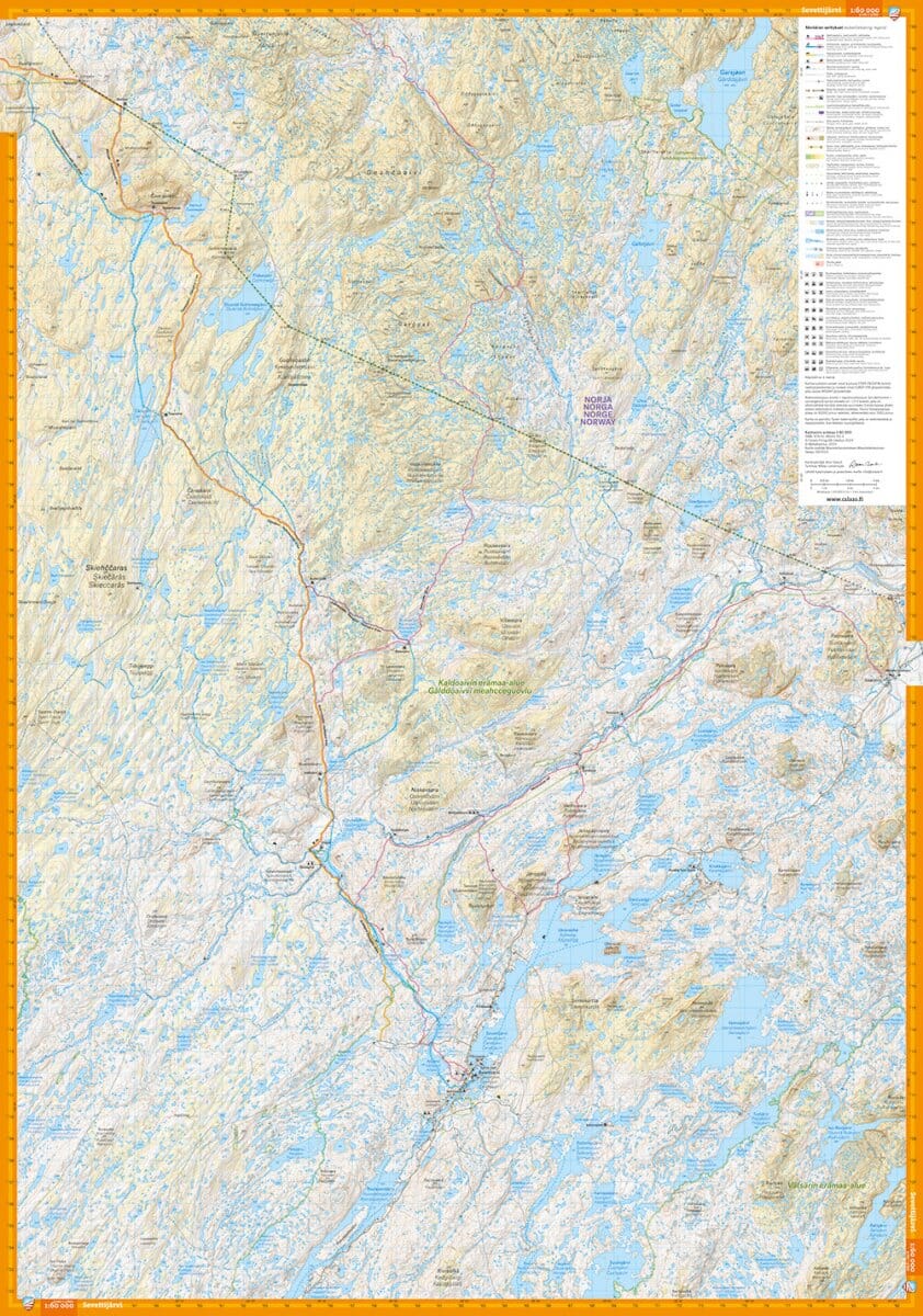 Carte de plein air - Kaldoaivin erämaa (Finlande) | Calazo carte de randonnée Calazo