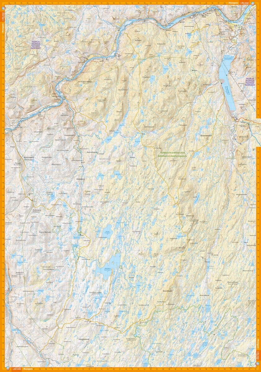 Carte de plein air - Kaldoaivin erämaa (Finlande) | Calazo carte de randonnée Calazo