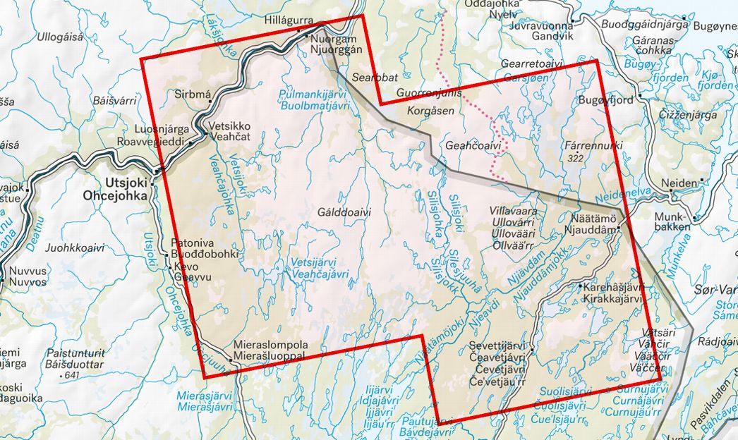 Carte de plein air - Kaldoaivin erämaa (Finlande) | Calazo carte de randonnée Calazo