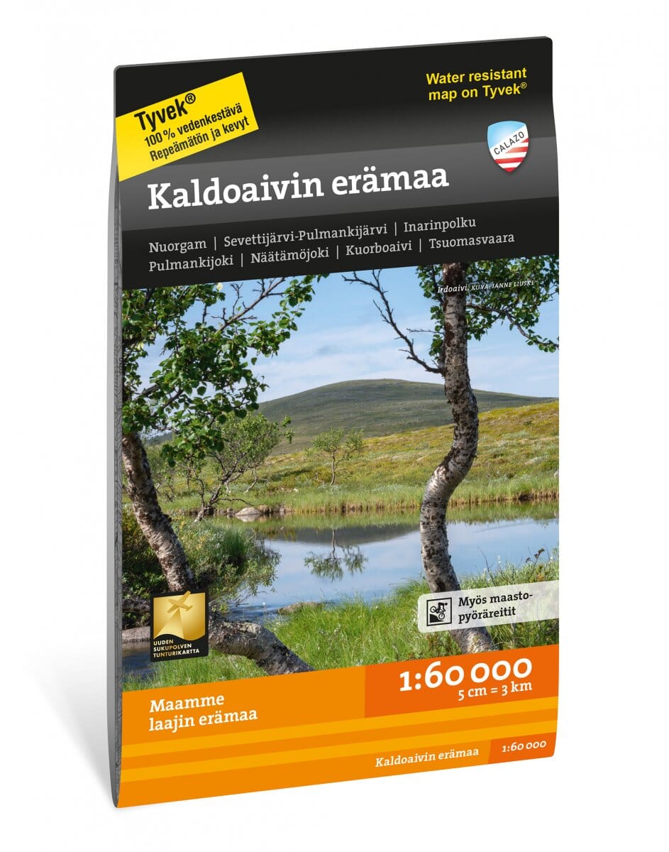 Carte de plein air - Kaldoaivin erämaa (Finlande) | Calazo carte de randonnée Calazo