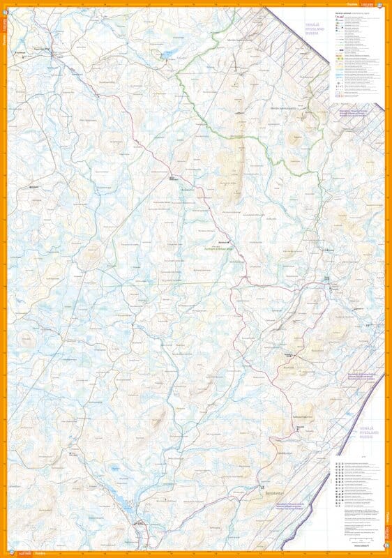 Carte de plein air - Kemihaara Tuntsa Värriö (Finlande) | Calazo carte de randonnée Calazo