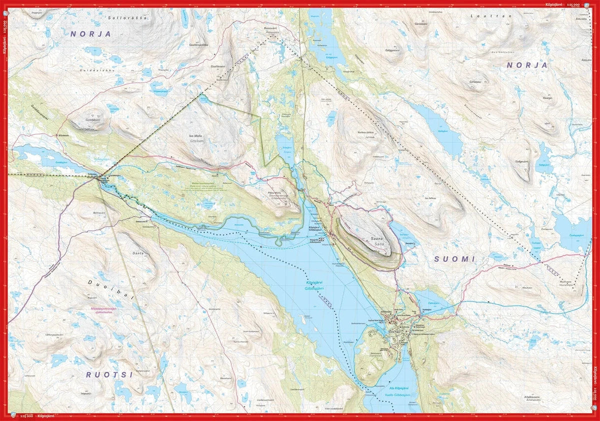 Carte de plein air - Kilpisjärvi, Saana & Halti (Finlande) | Calazo – 1:50 000 carte de randonnée Calazo 