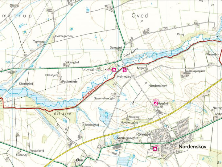 Carte de plein air - Kyst till Kyst Stien: Vest (Danemark) | Calazo carte pliée Calazo 