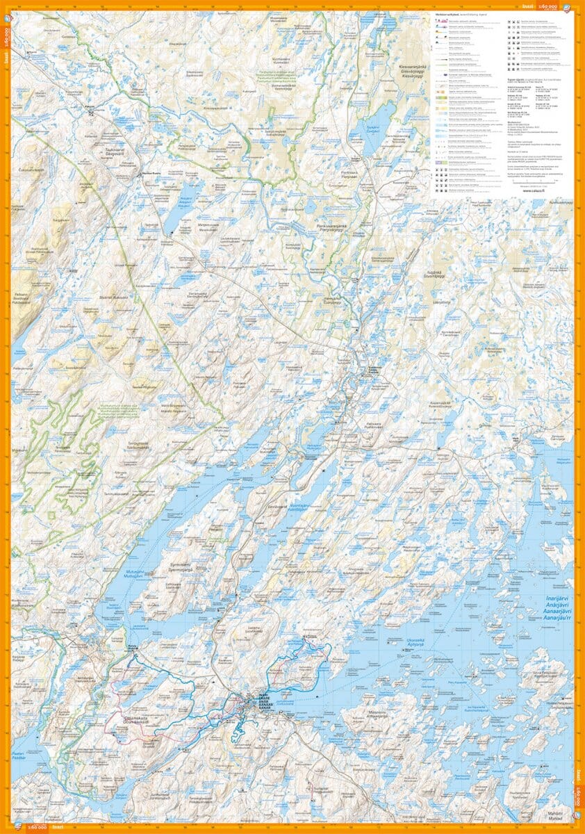 Carte de plein air - Muotkatunturi & Kaamasjoki (Finlande) | Calazo carte pliée Calazo 