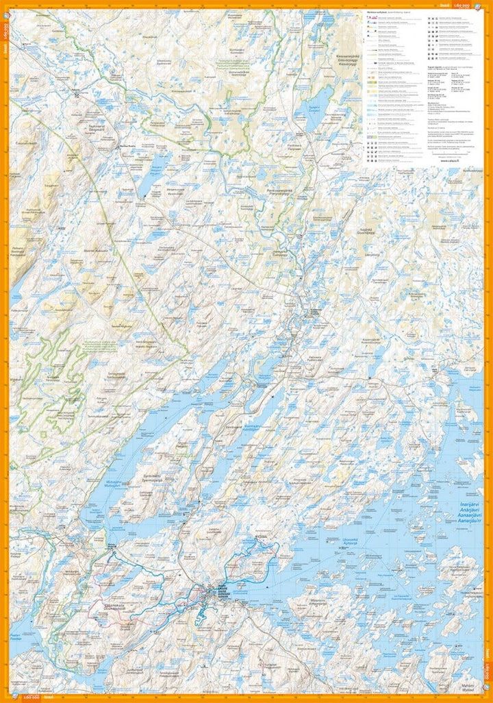 Carte de plein air - Muotkatunturi & Kaamasjoki (Finlande) | Calazo carte pliée Calazo 
