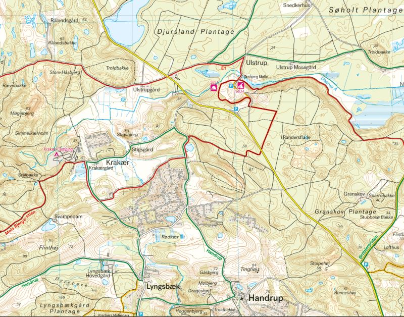 Carte de plein air - Nationalpark Mols bjerge (Danemark) | Calazo carte de randonnée Calazo