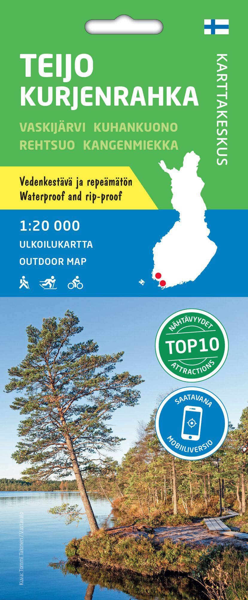 Carte de plein air n° 27 - Teijo Kurjenrahka (Finlande) | Karttakeskus carte pliée Karttakeskus 