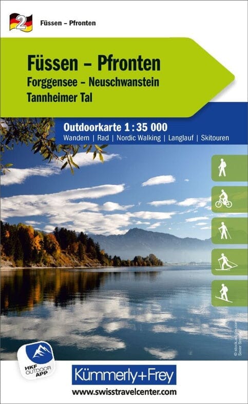 Carte de plein air n° WK.02 - Füssen, Pfronten (Allemagne) | Kümmerly & Frey carte pliée Kümmerly & Frey 