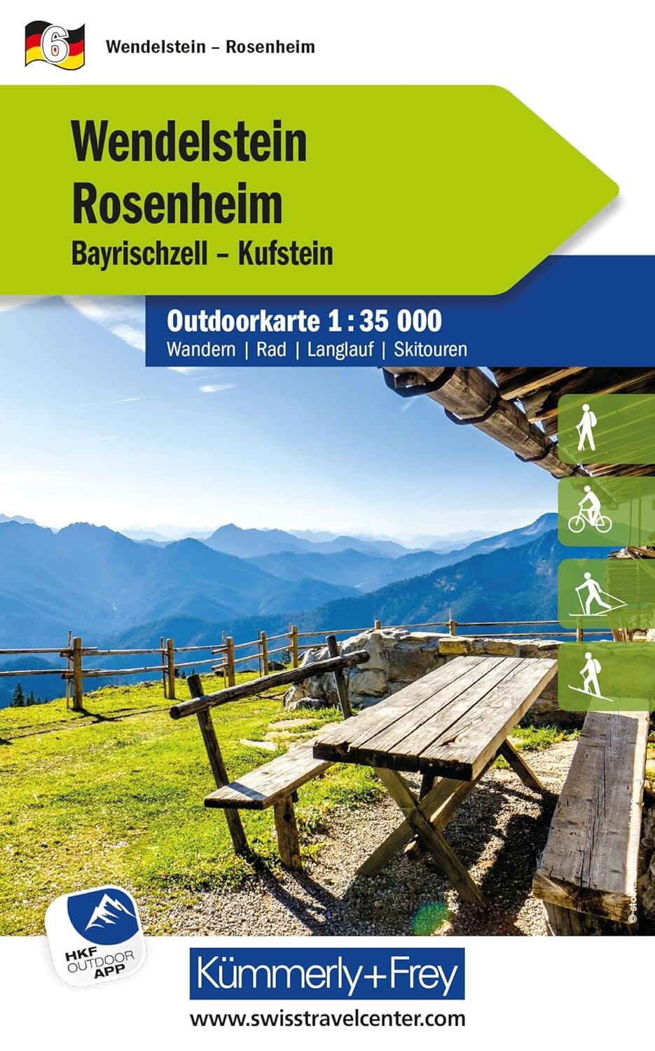 Carte de plein air n° WK.06 - Wendelstein, Rosenheim (Allemagne) | Kümmerly & Frey carte de randonnée Kümmerly & Frey
