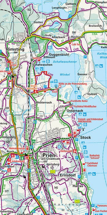 Carte de plein air n° WK.07 - Chiemsee (Allemagne) | Kümmerly & Frey carte de randonnée Kümmerly & Frey