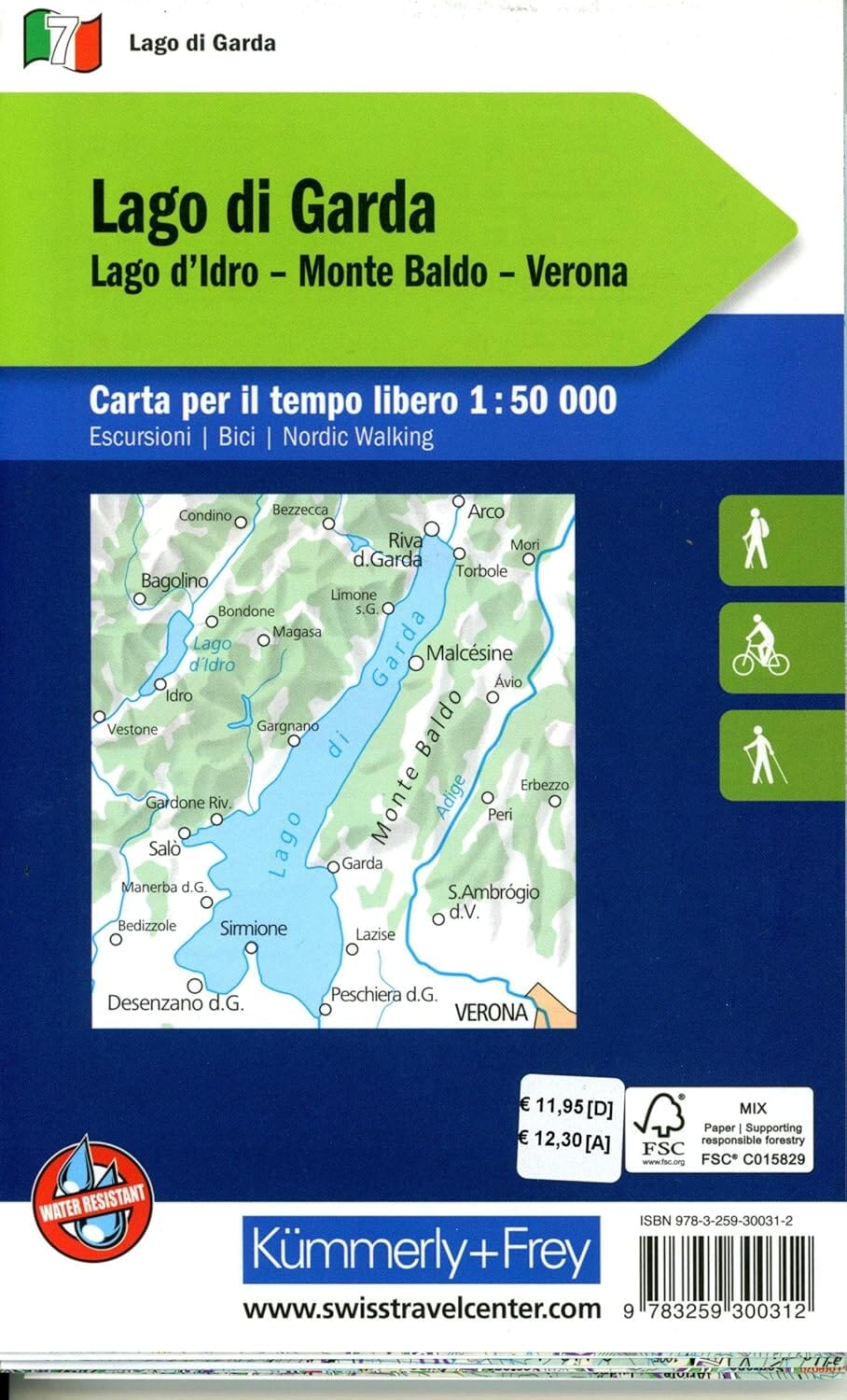 Carte de plein air n° WK.07 - Lac de Garde (Italie) | Kümmerly & Frey carte de randonnée Kümmerly & Frey