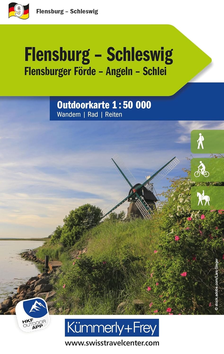 Carte de plein air n° WK.09 - Flensburg, Schleswig (Allemagne) | Kümmerly & Frey carte de randonnée Kümmerly & Frey
