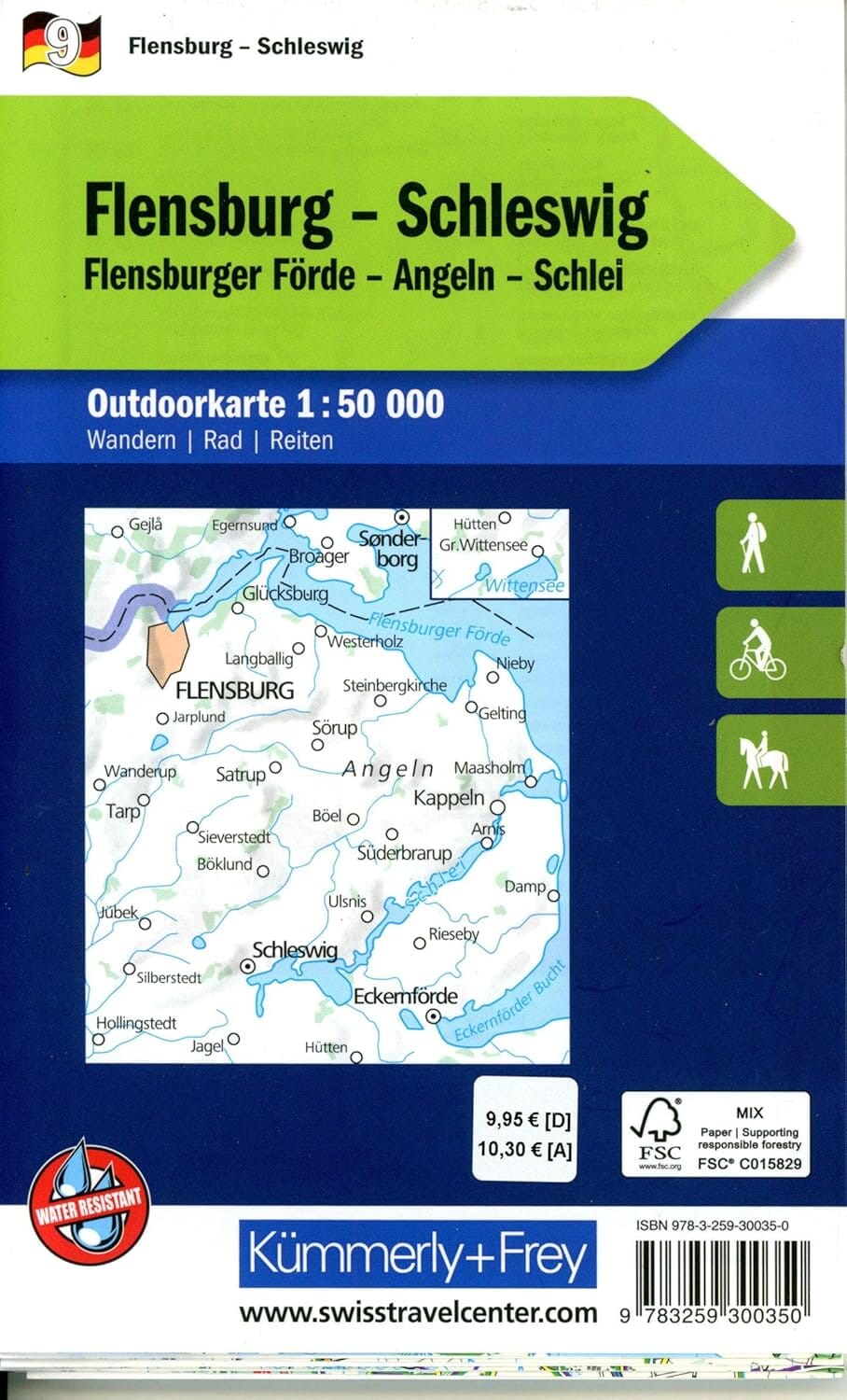 Carte de plein air n° WK.09 - Flensburg, Schleswig (Allemagne) | Kümmerly & Frey carte de randonnée Kümmerly & Frey