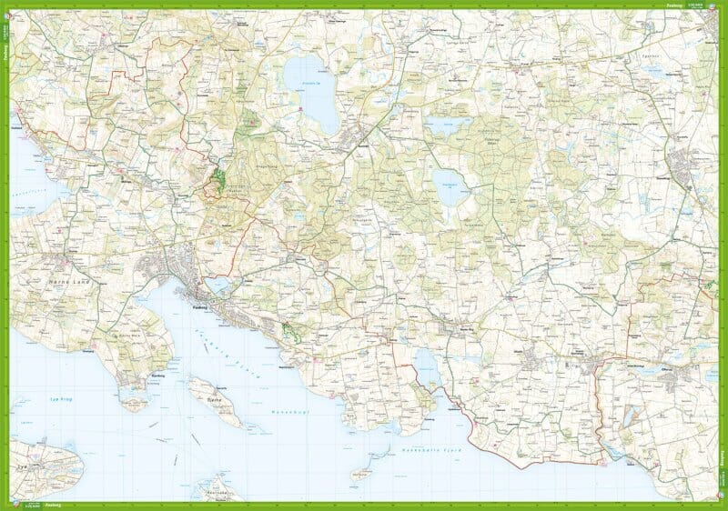 Carte de plein air - Øhavsstien nord - Faaborg & Svendborg (Danemark) | Calazo carte de randonnée Calazo