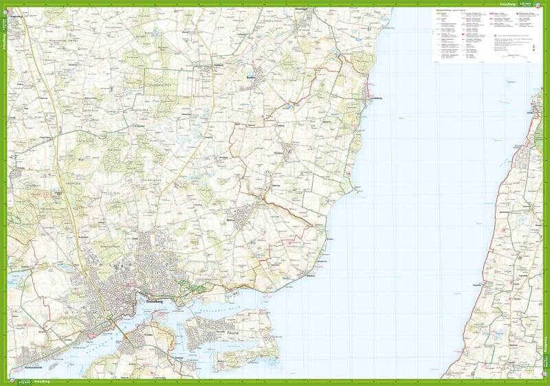 Carte de plein air - Øhavsstien nord - Faaborg & Svendborg (Danemark) | Calazo carte de randonnée Calazo