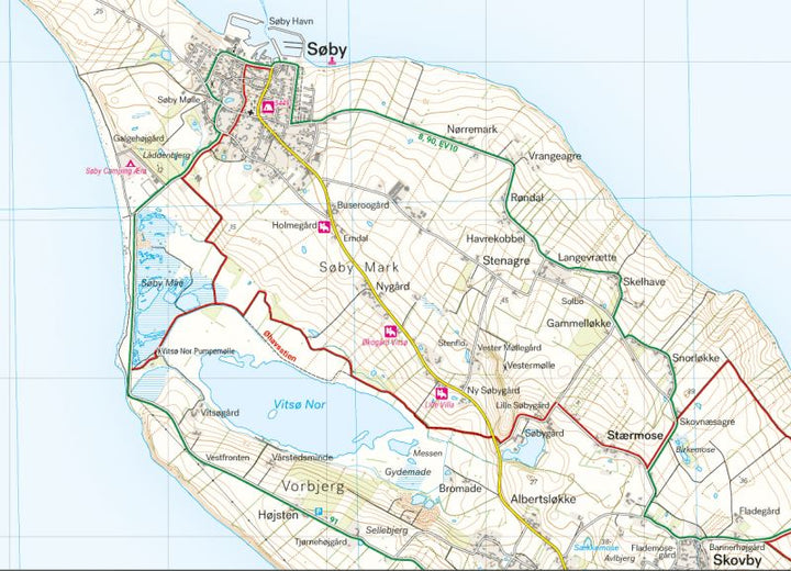 Carte de plein air - Øhavsstien nord - Faaborg & Svendborg (Danemark) | Calazo carte pliée Calazo 