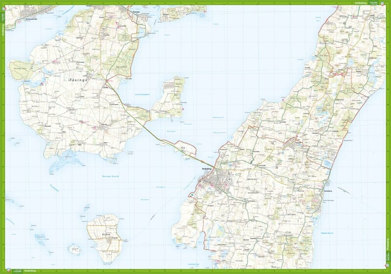 Carte de plein air - Øhavsstien syd - Ærø & Rudkøbing (Danemark) | Calazo carte de randonnée Calazo