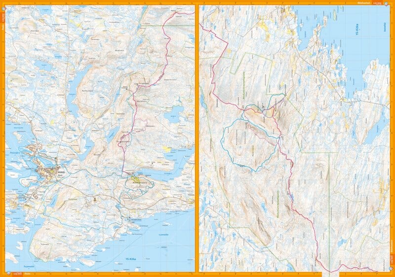Carte de plein air - Riisitunturi Korouoma (Finlande) | Calazo carte de randonnée Calazo