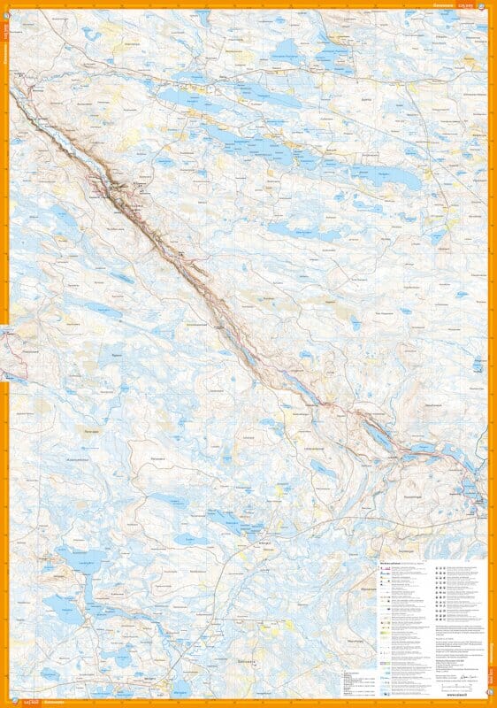 Carte de plein air - Riisitunturi Korouoma (Finlande) | Calazo carte de randonnée Calazo