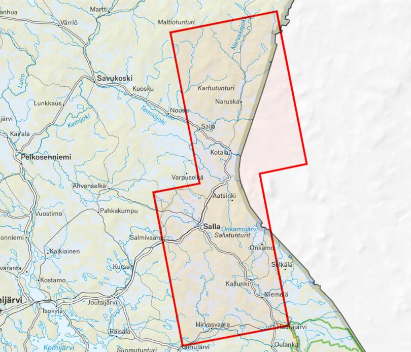 Carte de plein air - Salla & UKK-reitti (Finlande) | Calazo carte pliée Calazo 