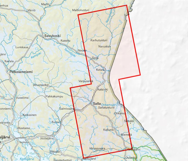 Carte de plein air - Salla & UKK-reitti (Finlande) | Calazo carte pliée Calazo 