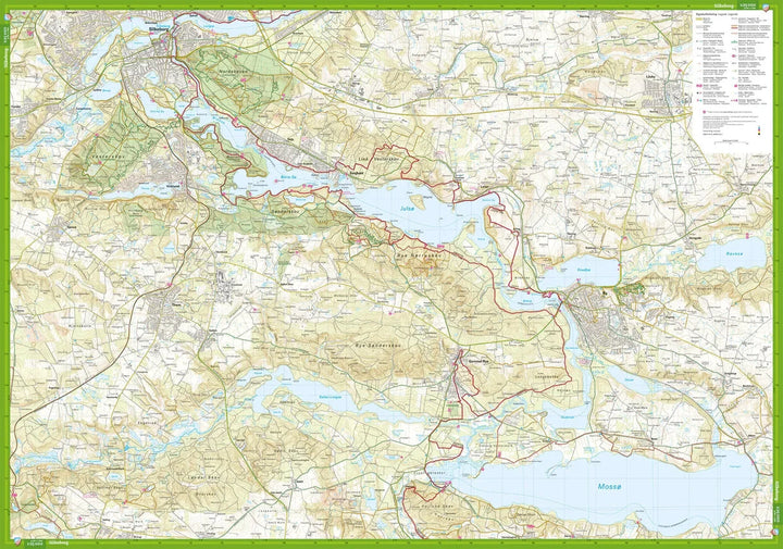 Carte de plein air - Silkeborg & Gudenåstien syd (Danemark) | Calazo carte de randonnée Calazo