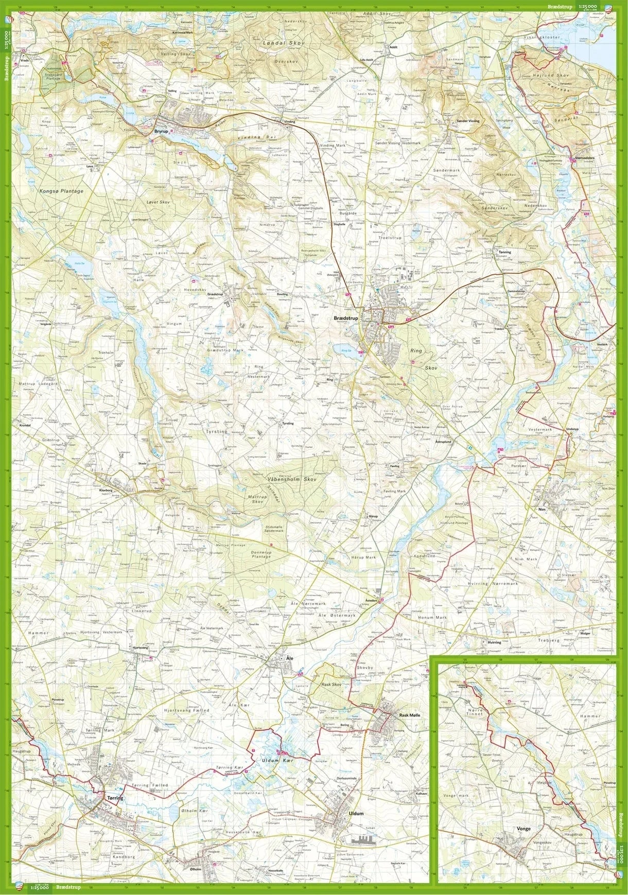 Carte de plein air - Silkeborg & Gudenåstien syd (Danemark) | Calazo carte de randonnée Calazo