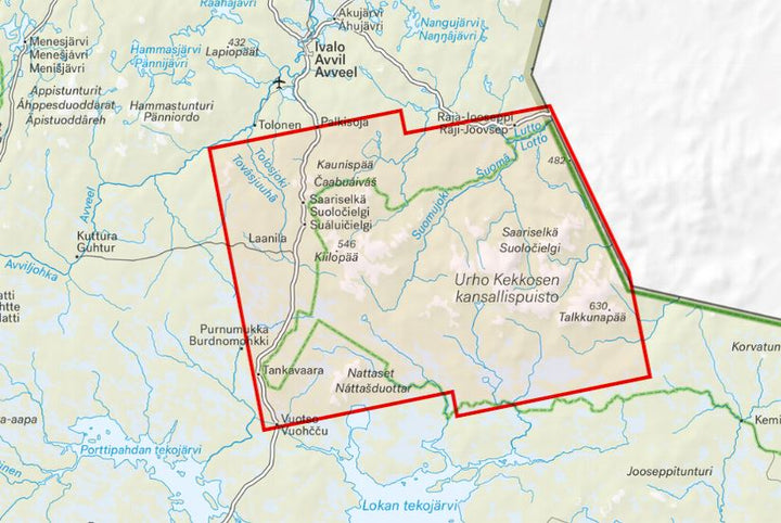Carte de plein air - Urho Kekkosen kansallispuisto (Finlande) | Calazo carte pliée Calazo 
