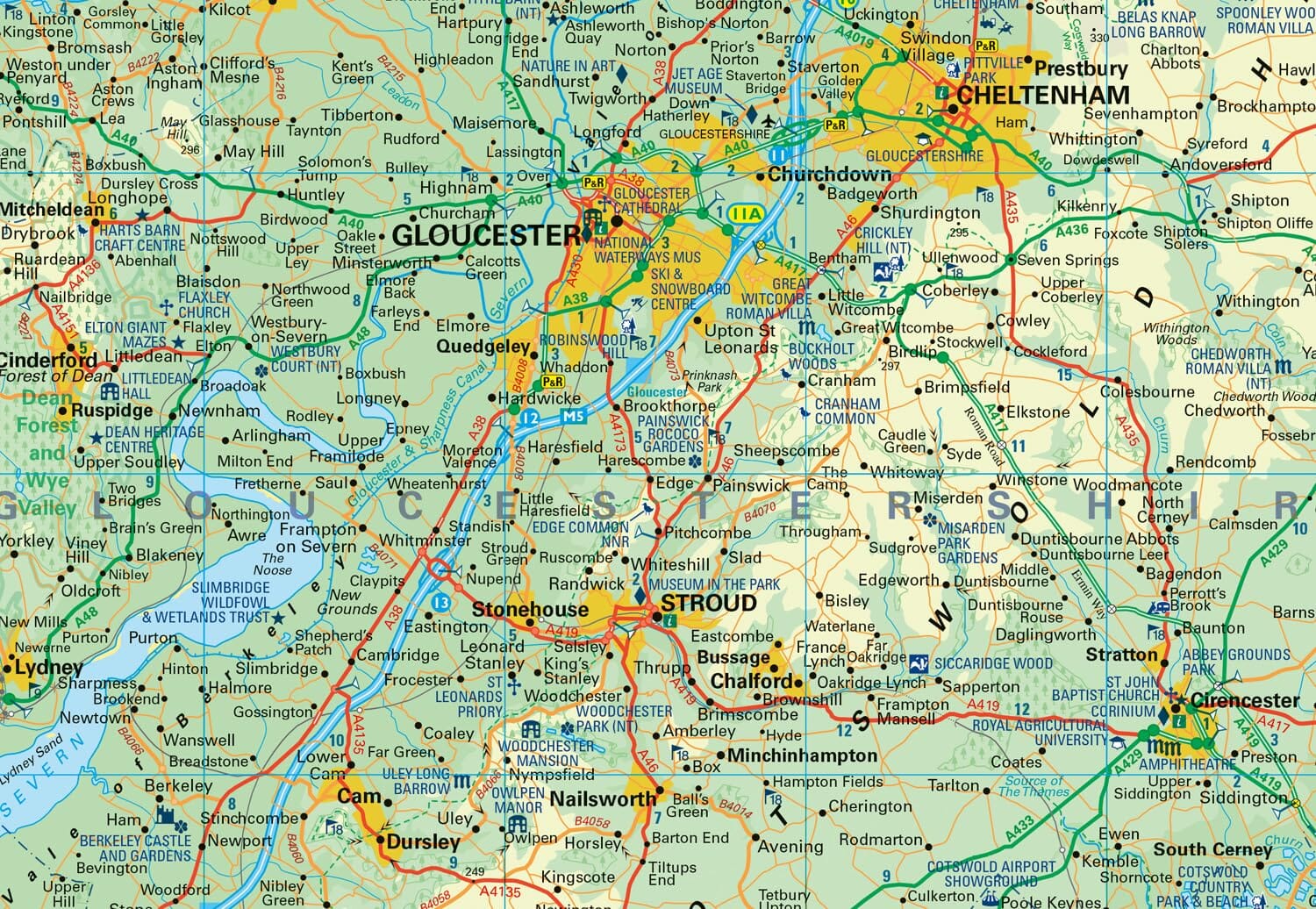 Carte de poche - Cotswolds (Angleterre) | Collins carte routière Collins 