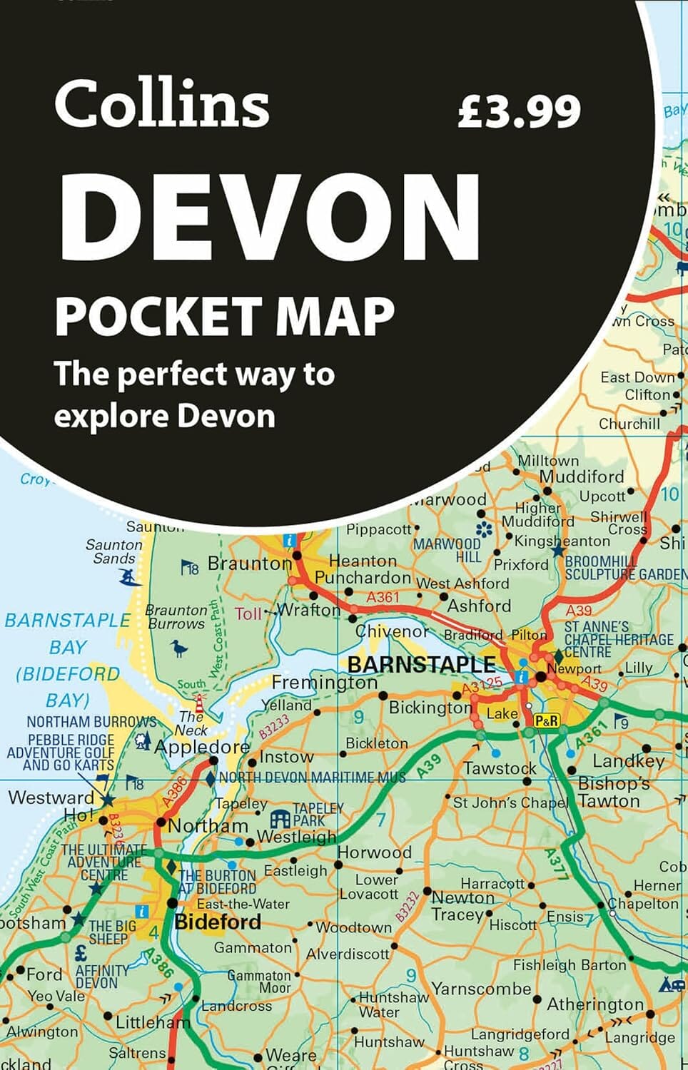 Carte de poche - Devon | Collins carte routière Collins 