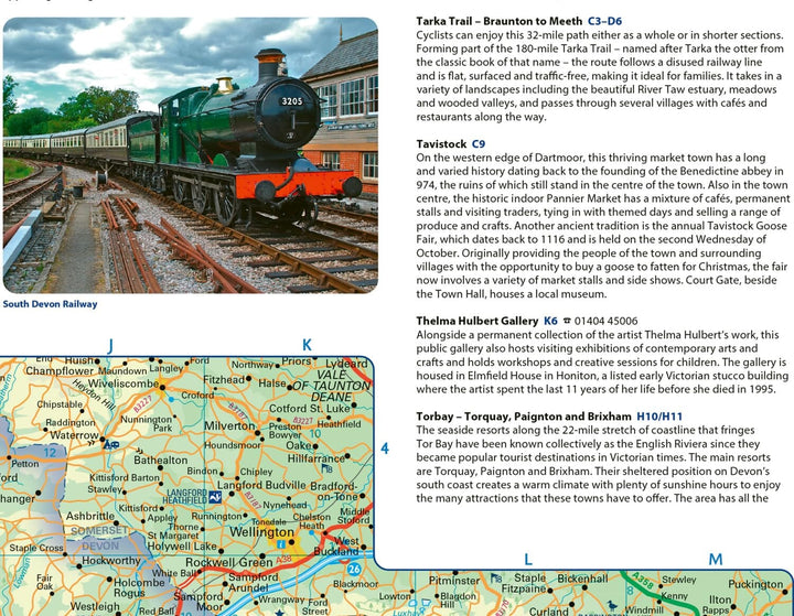 Carte de poche - Devon | Collins carte routière Collins 