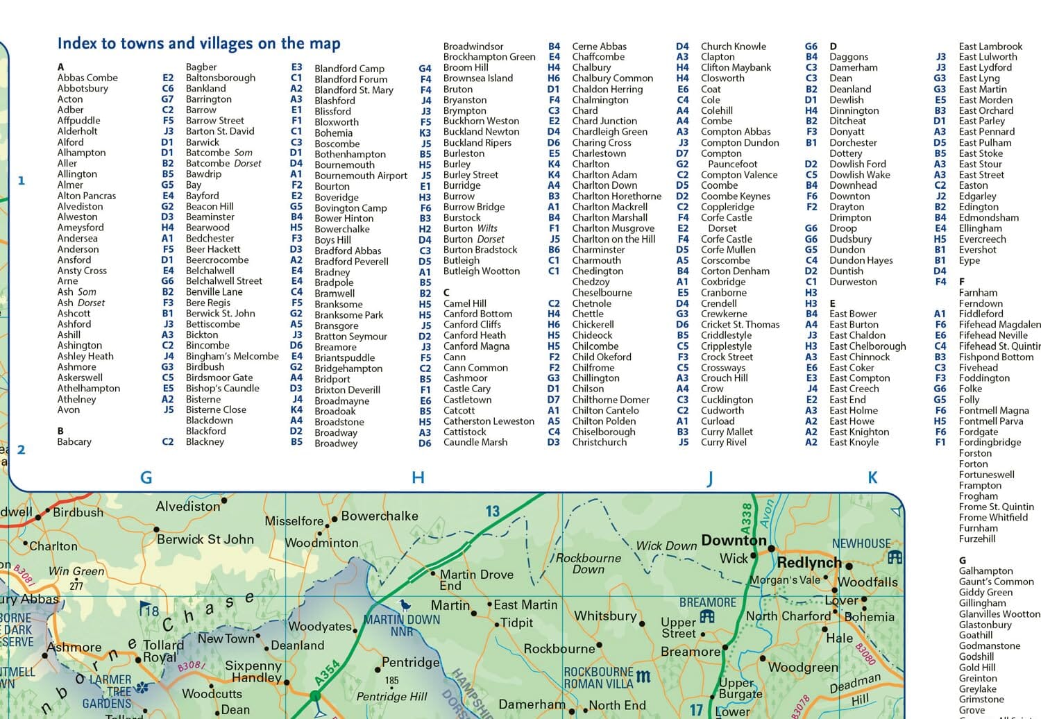 Carte de poche - Dorset (Angleterre) | Collins carte routière Collins 