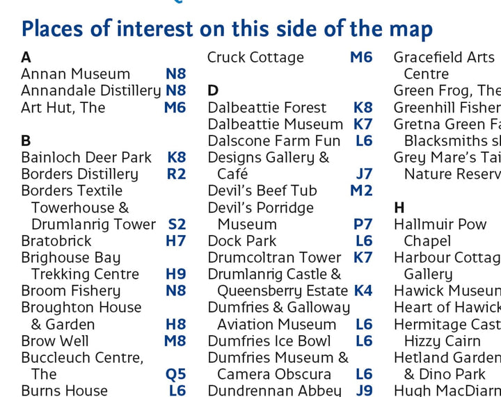 Carte de poche - Dumfries & Galloway (Écosse) | Collins carte pliée Collins 