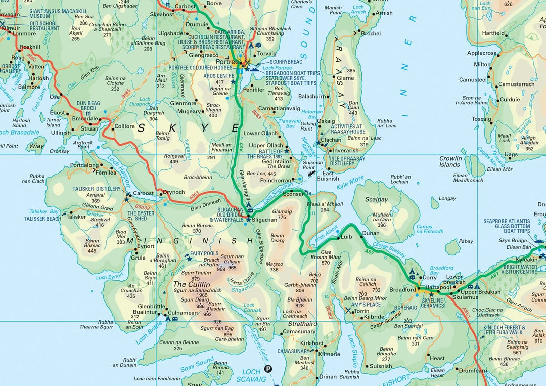 Carte de poche - Ile de Skye | Collins carte pliée Collins 
