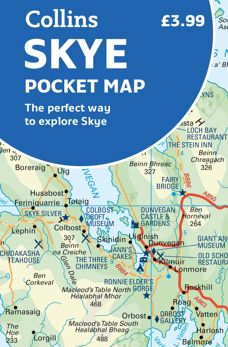 Carte de poche - Ile de Skye | Collins carte pliée Collins 